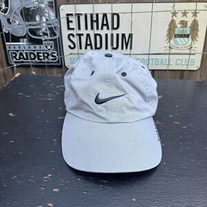 Vintage Y2K NIKE Baseball Cap Big Swoosh‎ Ligth Blue One Size